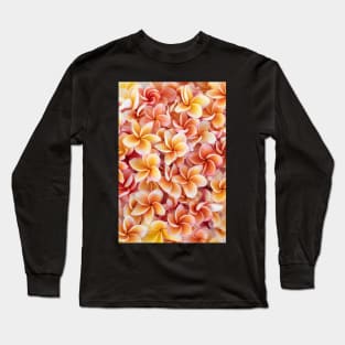 Peach Plumeria Long Sleeve T-Shirt